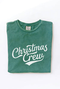 CHRISTMAS CREW Mineral Washed Graphic Top