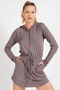 BUTTER 2 IN 1 LONGSLEEVES ROMPER WITH HOODIE