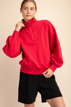 Load image into Gallery viewer, French Terry Fleece Quarter Zip Top