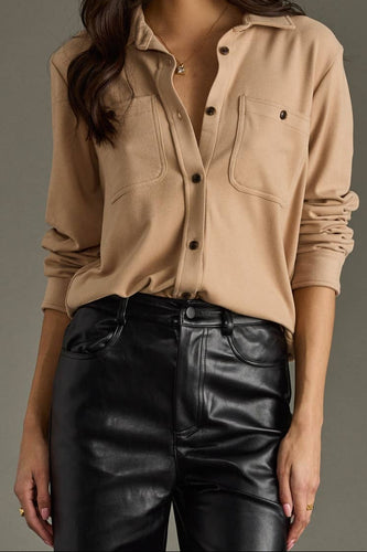 Tan Button Up