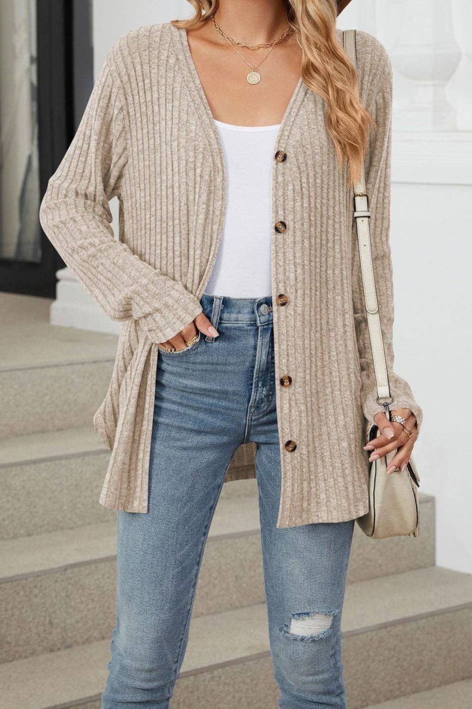 Long Sleeve Button Cardigan