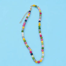 Load image into Gallery viewer, Solid Color Natural Agate Glass Bead Necklace |