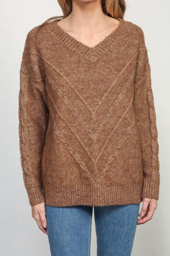 CHEVRON DETAIL SWEATER