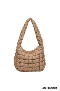 Quilted Puffy Crossbody Shoulder Bag