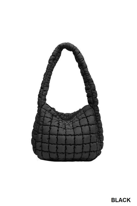 Quilted Puffy Crossbody Shoulder Bag