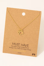 Load image into Gallery viewer, Wire Paw Necklace