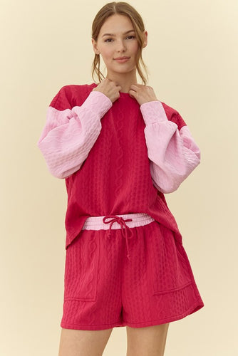 Cable Knit Sweater Lounge Set