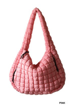 Load image into Gallery viewer, OVERSIZED QUILTED CARRYALL CROSSBODY BAG