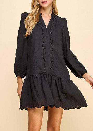 Scalloped Detail Dress