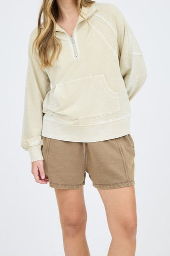 Half Zip Long Sleeve Top