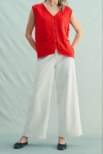 Button-up Knit Sweater Vest