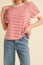 Load image into Gallery viewer, Striped  Short Sleeve Top