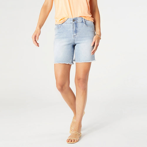 OMG ZoeyZip Jean Shorts - Light Denim