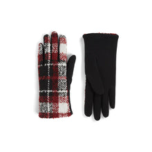 Load image into Gallery viewer, Textured Plaid Touchscreen Gloves