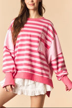 Load image into Gallery viewer, Lily Stripe Oversize Sweatshirt