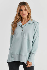 Batwing Henley Hoodie