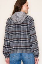 Load image into Gallery viewer, Plaid Hooded Jacket