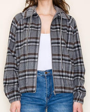 Load image into Gallery viewer, Plaid Hooded Jacket