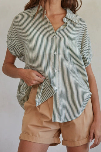Bubble Sleeve Button Down