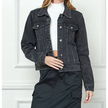 Load image into Gallery viewer, Denim Jacket with Asymmetric Seam