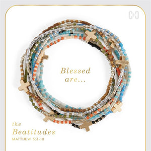 The Beatitudes Cross Charm Bracelet