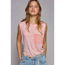 Load image into Gallery viewer, Round Neck Sleeveless Pocket Front Solid Top