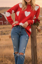 Load image into Gallery viewer, Oversized Valentine Heart Sweater