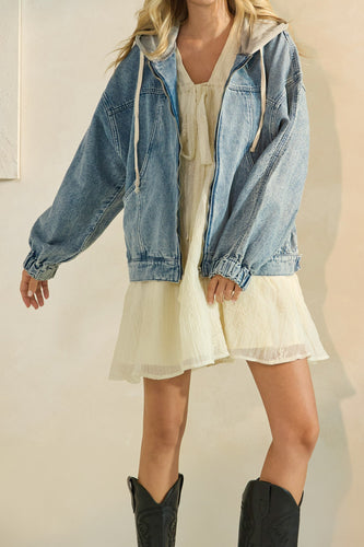 Hooded Denim Jacket