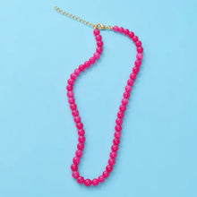 Load image into Gallery viewer, Solid Color Natural Agate Glass Bead Necklace |