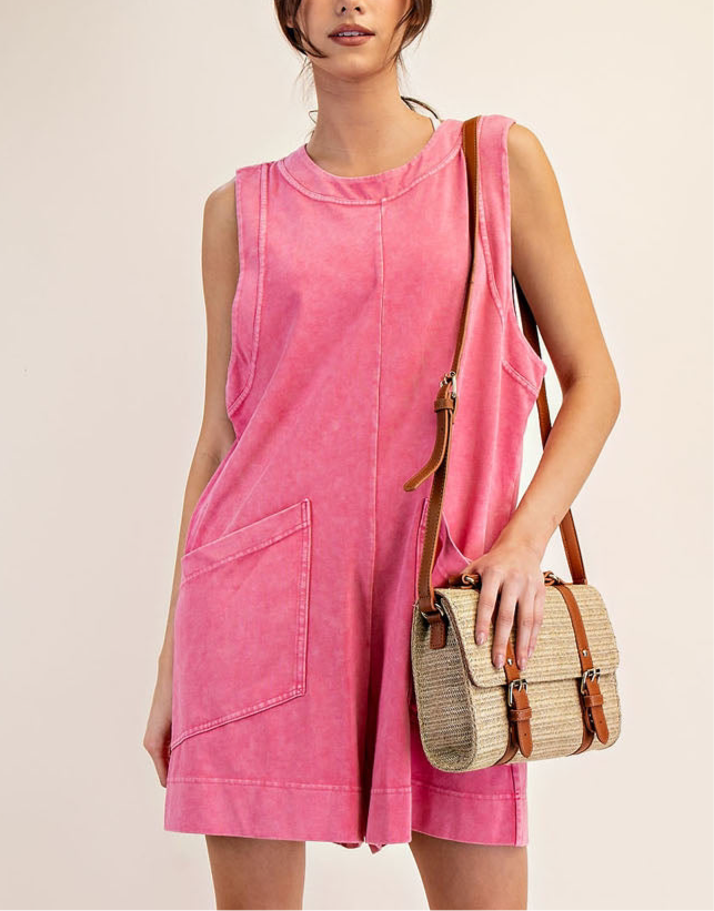 COTTON POLY ROMPER