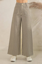 Load image into Gallery viewer, Lightweight Twill Stripe Wide Leg Pants