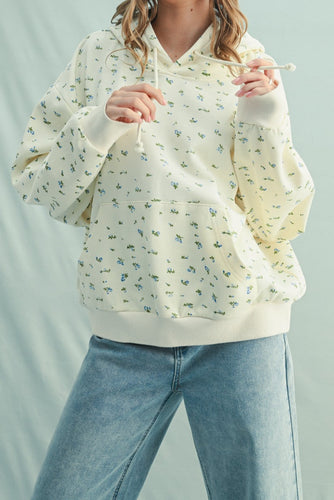 Floral French Terry Hoodie