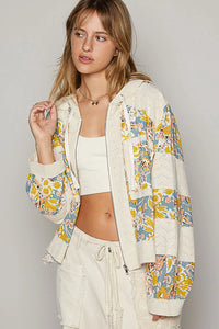 Print Patch Zipper Jacket