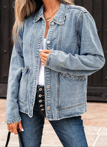 Scallop Denim Jacket
