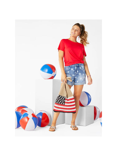 Everstretch Star Print Shorts - 4th of July