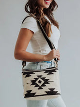 Load image into Gallery viewer, Gray, Black, Mustard &amp; Cream Aztec Crossbody