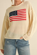 Load image into Gallery viewer, American Flag Weave Sweater