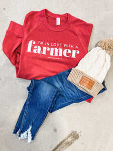 Graphic 'I'm in Love with a Farmer'  Crewneck
