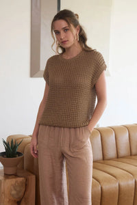 Crochet Knit Batwing Top