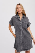 Load image into Gallery viewer, Denim Shirt Dress