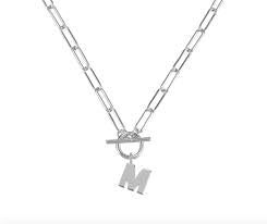 Natalie Wood Toggle Initial Necklace