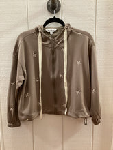 Load image into Gallery viewer, RIBBON ZIP UP  HOODIE