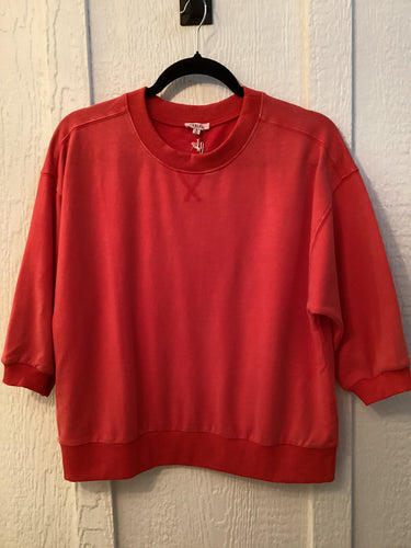 Solid 3/4 Dolman Sleeve Sweatshirt