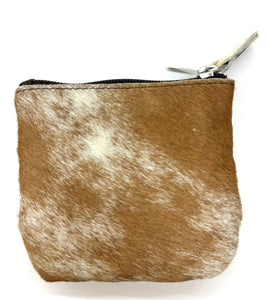 Coin Purse with Cowhide back