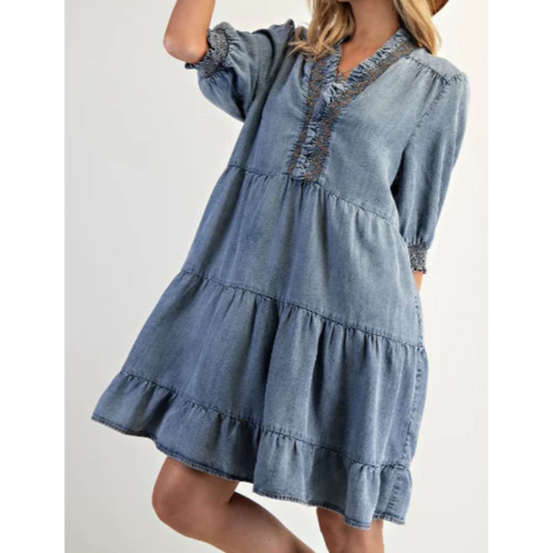 Washed Denim Dress