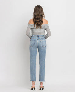 Shirley Super High Rise Slim Cropped Straight Jeans