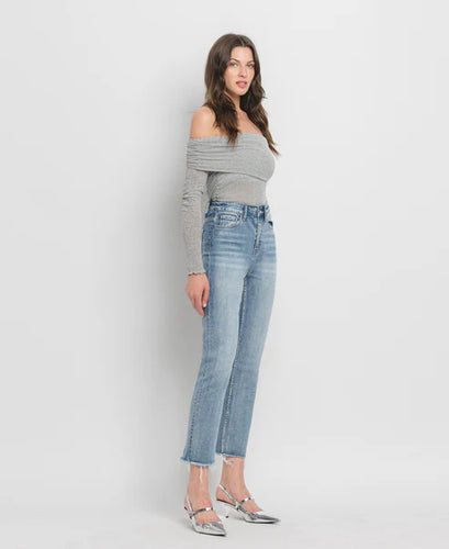 Shirley Super High Rise Slim Cropped Straight Jeans