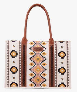 Wrangler Aztec Print Canvas Tote Bag