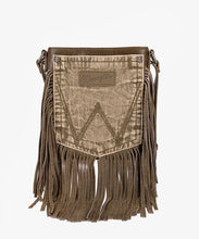 Load image into Gallery viewer, WRANGLER FRINGE JEAN DENIM POCKET CROSSBODY BAG