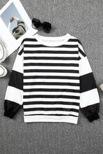 Load image into Gallery viewer, Stripe Drop Shoulder Striped Pullover Sweatshirt